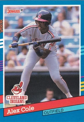 1991 Donruss #383 Alex Cole Cleveland Indians + Yes 4 Free Mystery Cards - Image 1 of 2