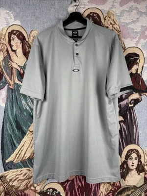 Polo Oakley Cuello Bomber Hombre Talla XL Gris Transpirable Foto 1 de 4