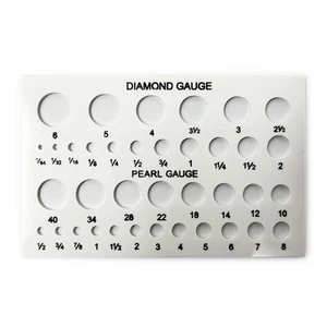 Diamond Stone Pearl Size Gauge Plastic Measuring Tool 37 Sizes - faulty - Picture 1 of 3