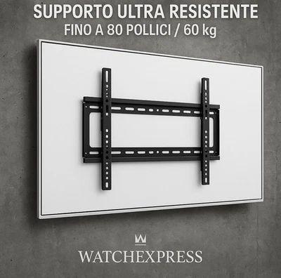Staffa porta tv da 40 a 80 Pollici supporto RESISTENTE monitor televisore parete - Immagine 1 di 4