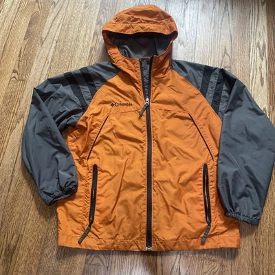 Columbia Sportswear Juvenil Talla 10/12 Chaqueta Ligera Cremallera Cortavientos Naranja Foto 1 de 4