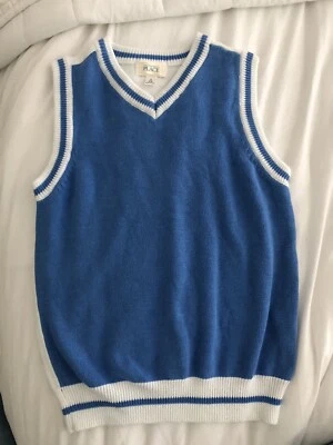 Children's Place 5/6 periwinkle azul blanco suéter chaleco Foto 1 de 3