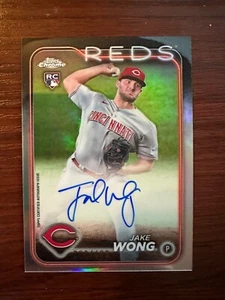 2024 Topps Chrome Jake Wong Refractor Rookie Auto #/499 Reds - Picture 1 of 1