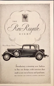 1931 REO Motor Car Company Reo-Royale ocho anuncios impresos vintage Victoria para 5 personas - Imagen 1 de 1