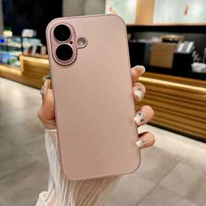 Luxury AG Matte Tempered Glass Case For iPhone 16 Pro Max 15 14 13 12 11 - Picture 1 of 30