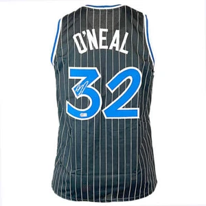 Shaquille O'Neal Signed Orlando Black Pinstripe Diesel Basketball Jersey (Becket - Picture 1 of 3