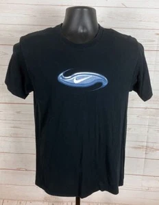 Nike Swoosh Shirt Kids Youth Medium Black Short Sleeve Pre Owned ST47 - Picture 1 of 6