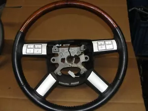 Chrysler 300C 2005-7 volante de cuero pizarra oscura, grano de madera, gris, radio - Imagen 1 de 12