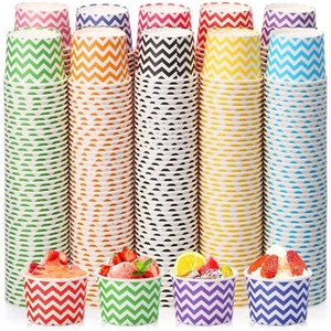 500 Pack Paper Ice Cream Cups 8 oz Ice Cream Sundae Cups Bulk Disposable Dess... - Picture 1 of 7