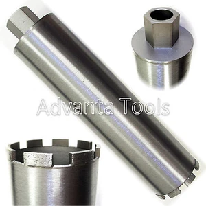 Broca de núcleo de diamante húmedo soldada con láser de 4"" para roscos de concreto de 1-1/4""-7 - Imagen 1 de 5