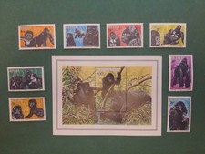 RWANDA 8 tp bloc série Gorilles neuf MNH 1983