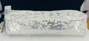 Mac silver & white printed cosmetic pouch-(New) - Picture 1 of 5