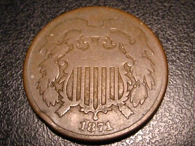 1871 Two Cent Piece BETTER DATE - Image 1 of 4
