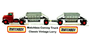 Matchbox KING SIZE K-4 GMC ROAD-TRAIN TRUCK & 2 HOPPER Trailers w/ 18 WHEELS VGC - Picture 1 of 20