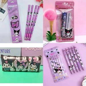 Sanrio Kuromi Stationery Set Writing Supplies Gift Bundle 4pcs/Set New US Seller - Picture 1 of 5