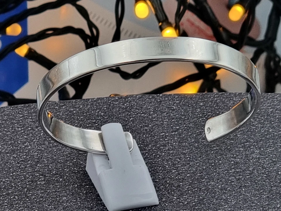 Sterling Silber 925 Armreifen Armband oval einfach schlicht poliert ca. 22 g - Bild 1 von 4