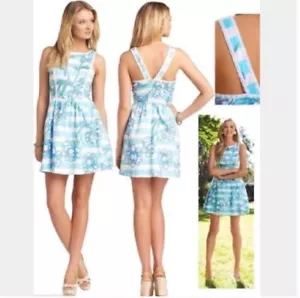 Vestido Sandrine para mujer Lily Pulitzer con falda completa y detalles de perlas talla 6 - Imagen 1 de 8