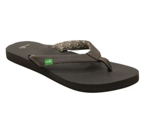 Sanuk YOGA ZEN Camiseta deportiva marrón estampada revestimiento colchoneta yoga chanclas Sanuk - Imagen 1 de 10