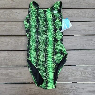The Finals Women EDGE 1pc Swimsuit WaveBack Green/Black - Size 30 XXS  - Image 1 of 4