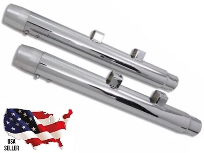 Chromed Straight Drag Pipes Mufflers Harley Sportster Seventy Two Super Low Iron - Image 1 of 4