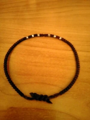 Bracciale Dodo Con Anelletti D' Argento Fatto Con Crine Di Cavallo  - Immagine 1 di 4