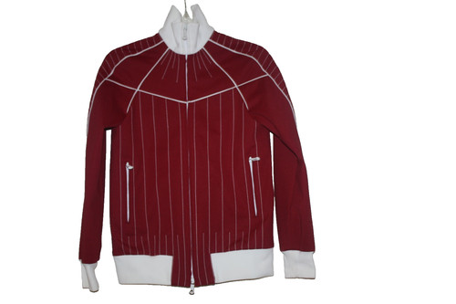 Giacca bomber VALENTINO Tech Jersey colore rosso bordeaux taglia 38 indossata una volta
