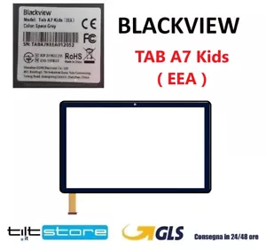 VETRO TOUCH SCREEN TABLET BLACKVIEW TAB A7 Kids ( EEA ) VETRO SCHERMO NERO - Foto 1 di 5