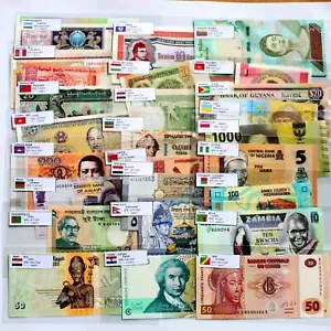 Lots 52 Stück verschiedene Weltbanknoten ausländisches Papiergeld chinesische Ausgabe Flagge - Bild 1 von 5