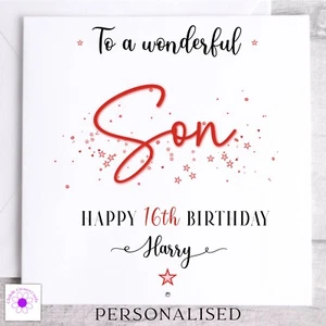 Personalised Birthday Card 16th 18th 21st 40th 50th Son Brother Dad Nephew Uncle - Picture 1 of 15