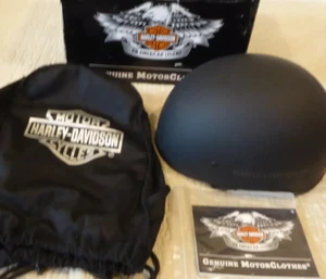 Harley Davidson Overdrive Black Low Profile 1/2 Motorcycle Helmet HD-J01 Sm MINT - Picture 1 of 8