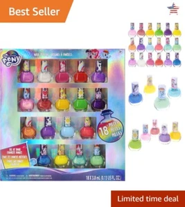 Non-Toxic Peel-Off Nail Polish Set - Glittery & Opaque Colors - Girls Kids Teens - Picture 1 of 11
