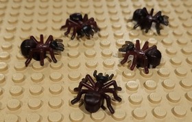 5 Lego Dark Red Little ANT w/Marbled Trans-Brown  Indiana Jones 7624 7626