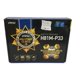 MSI H81M-P33 Intel H81 Motherboard LGA1150 DDR3 Micro ATX Boxed Computer Equip - Picture 1 of 7