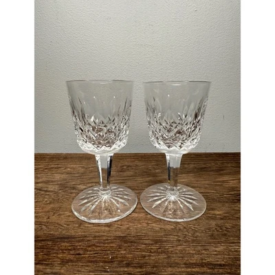 Waterford Ireland Cristal 3-1/2" LISMORE LICOR SHOT CORDIALGLASS Lote de 2 Foto 1 de 4