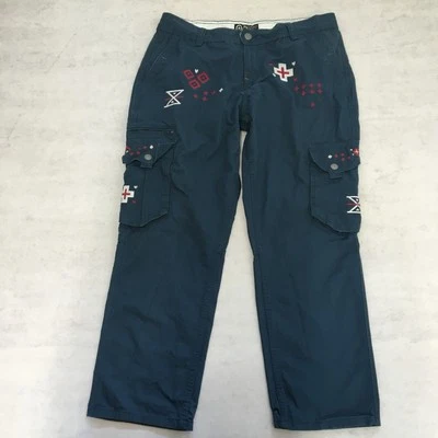 Lrg Trousers Mens W36 L29 Blue Cargo Pockets Regular Straight Outdoor Casual  - Image 1 of 4