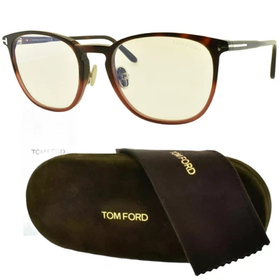 NOVO!! Quadro quadrado aro completo TOM FORD TF5700-B 054 54-20-145 Dark Bugendy Havana - Imagem 1 de 4