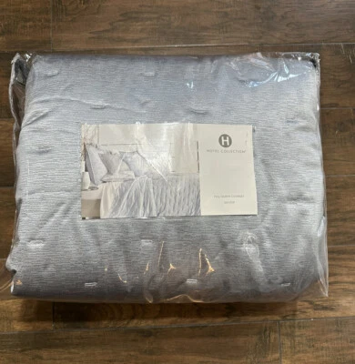 NIP Hotel Collection Dimensional Blue Quilted Full/Queen Coverlet - Image 1 of 4
