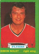 1973-74 O-Pee-Chee Light Backs Simon Nolet Philadelphia Flyers #222