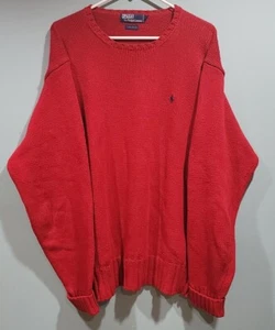 Vintage Polo Ralph Lauren Sweater Knitted Mens SZ XL Pullover Made in Hong Kong - Picture 1 of 6