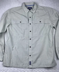 Patagonia Men's Long Sleeve Button Up Large Multicolor Striped Hiking Pockets - Picture 1 of 21