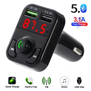 Bluetooth FM Transmitter KFZ Auto Radio MP3 Player Dual USB Ladegerät Adapter - Bild 1 von 13