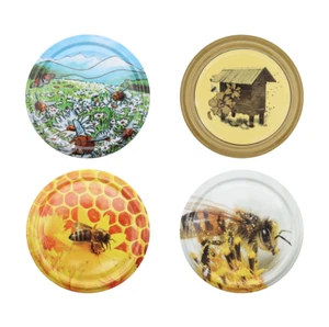 Twist Off Deckel 82er 500g mit Motiv (10x) für Honiggläser Ersatz Honig Imkerei - Bild 1 von 2