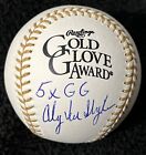 Gant en or Rawlings signé Andy Van Slyke 5 x GG OML baseball