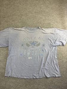 Vintage Dallas Cowboy T Shirt Men's 3XL Blue Faded NFC 90s Emmitt Deon Aikman - Picture 1 of 6