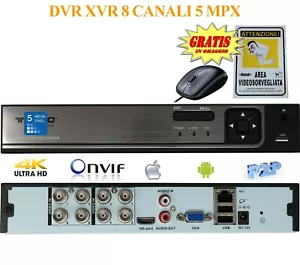 XVR 8 CANALI 6 IN 1 5 MPX P2P ALTA DEFINIZIONE MOTION RICONOSCIMENTO VOLTO - Foto 1 di 3