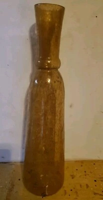 Florero grande de vidrio ámbar texturizado decoración del hogar 16 Inc de alto Foto 1 de 2