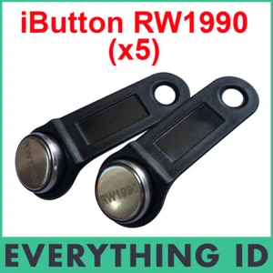 5 X WRITABLE RW1990 IBUTTON TM CARD KEY TAGS DALLAS MAXIM 1-WIRE DS1990A-F5 - Picture 1 of 4