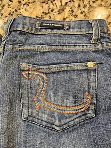 Rock & Republic Womens Denim Jeans Size 25 Blue Solid Flared - Picture 1 of 7