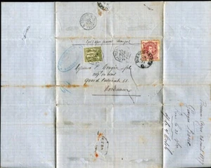 ARGENTINIEN FRANKREICH KOMBINATION MARITIM FRANZÖSISCHES POSTBOOT SENEGAL 1877 PAQUEBOT - Bild 1 von 2