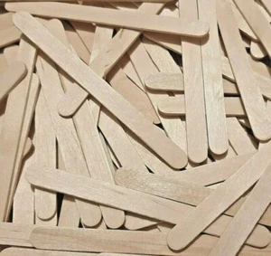 Holz Lutscherstäbchen Lutscher Lolly Stick Kinder Basteln Modellbau Naturholz - Bild 1 von 1